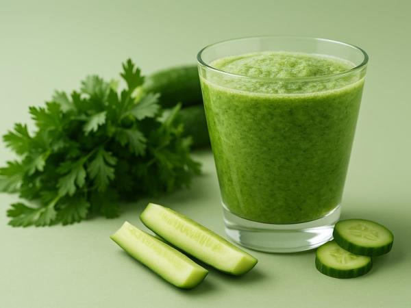 Gurke, Zitrone und Petersilie im Glas: Einfacher Morgensaft, auf den immer mehr gesundheitsbewusste Feinschmecker schwören